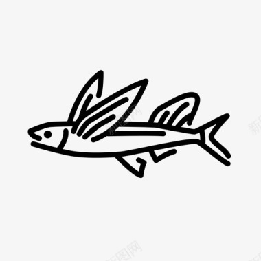 飞鱼鱼钓鱼图标图标