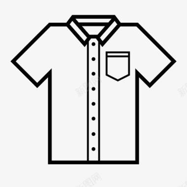 衬衫服装短袖图标图标
