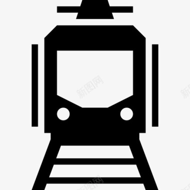 轻轨列车公共运输图标图标