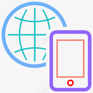 通信通信连接全球图标图标