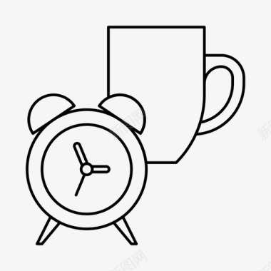 杯子咖啡休息时间食物午餐图标图标