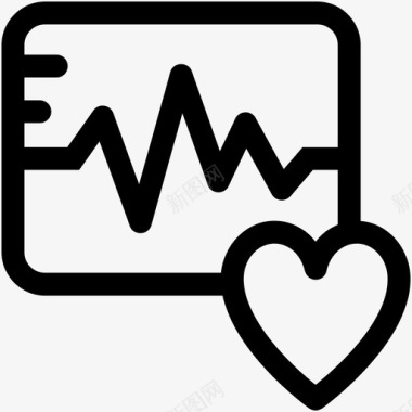心脏监护仪心电监护仪窦房结血流图标图标