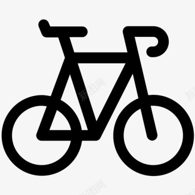 自行车交通工具旅行可爱的图标图标