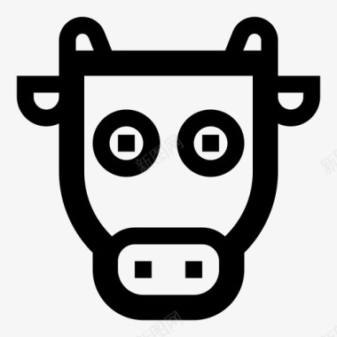 免抠牛牛动物牛头图标图标