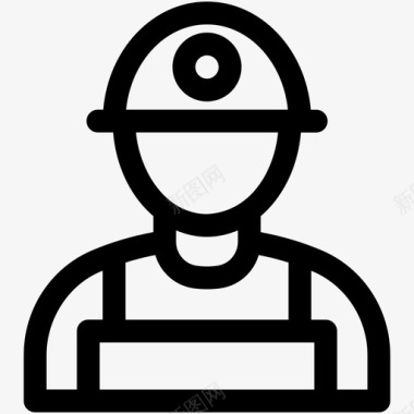 职业和工作矿工工人职业图标图标