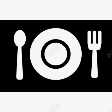 餐厅餐桌用餐工具从顶视图工具和用具房子的东西图标图标