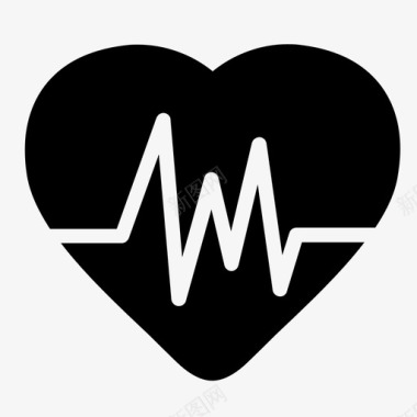 心电图心电图心脏病学心脏图标图标