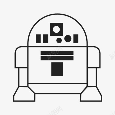 r2d2蓝色罐装图标图标