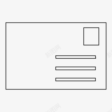 欧式明信片明信片图标图标