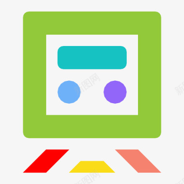 公共交通标识火车公共交通地铁图标图标