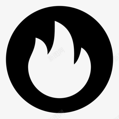 火焰图标火焰燃烧火炬图标图标