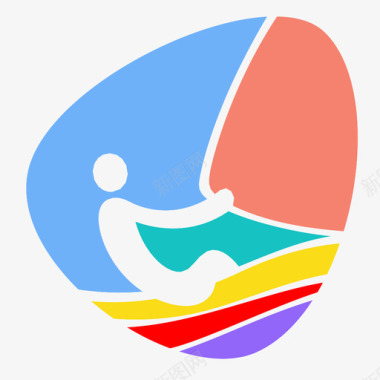奥运帆船奥运会里约热内卢图标图标