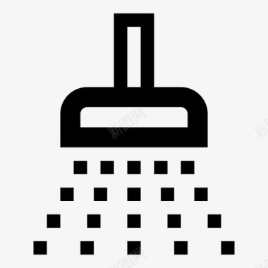 淋浴头浴缸洗澡图标图标