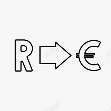 股票贸易货币欧元图标图标