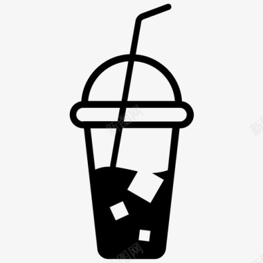 冷饮咖啡饮料冷饮塑料杯图标图标