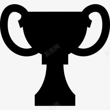 奖励黑色形状的奖杯形状奖项图标图标