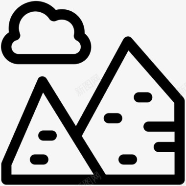 雪山山山站自然图标图标