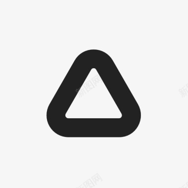 圆角三角形箭头按钮图标图标