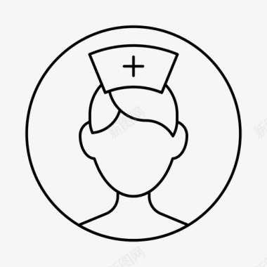 医生护士卡通护士头像医生图标图标