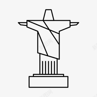 春节旅游里约热内卢巴西基督图标图标