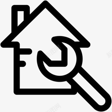 房屋建设房屋房地产图标图标