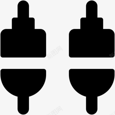水晶头插孔插孔电缆连接器耳机引脚图标图标