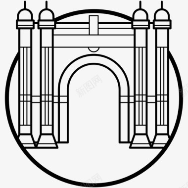 声波线凯旋门西班牙特里恩福图标图标