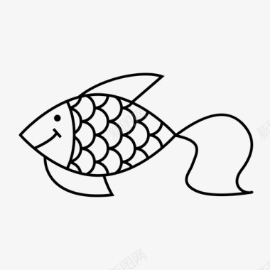 鱼金鱼快乐鱼图标图标