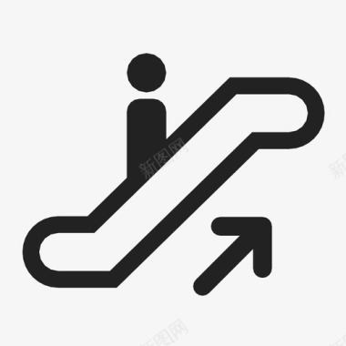 自动扶梯机场连接图标图标