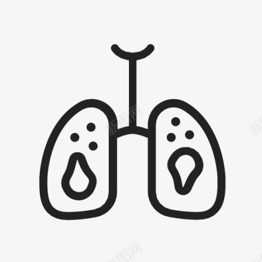 肺癌吸烟肺炎图标图标