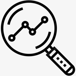 矢量流线图搜索图流脉冲图标高清图片