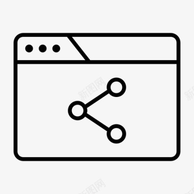 矢量窗口共享浏览器浏览器窗口联机活动图标图标