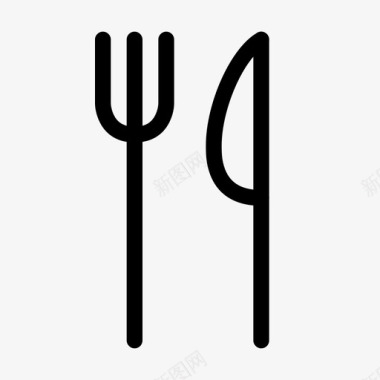 厨房用具叉子刀子图标图标
