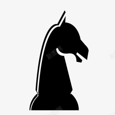 棋盘骑士棋盘象棋图标图标