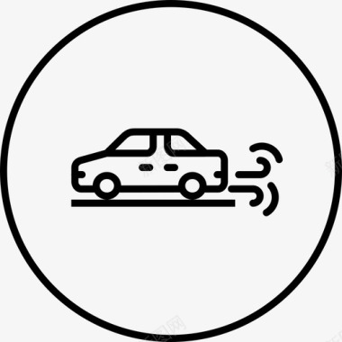 无污染汽车环保图标图标
