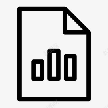 文件条形图文件页文件纸图标图标