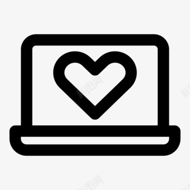 最爱的笔记本电脑心脏macbook图标图标