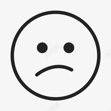 emoji表情咕哝不高兴表情图标图标