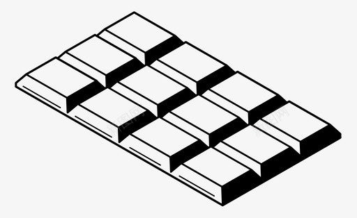 巧克力德芙巧克力棒可可网格图标图标