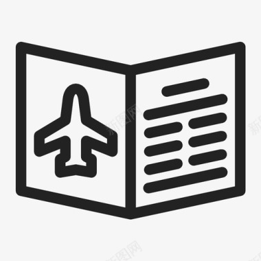 旅游预订广告飞机图标图标