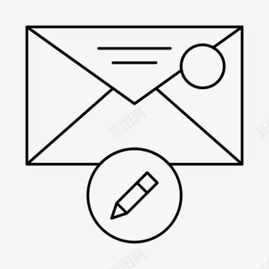 消息编辑消息电子邮件信件图标图标