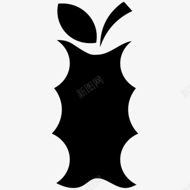 苹果核水果有机图标图标