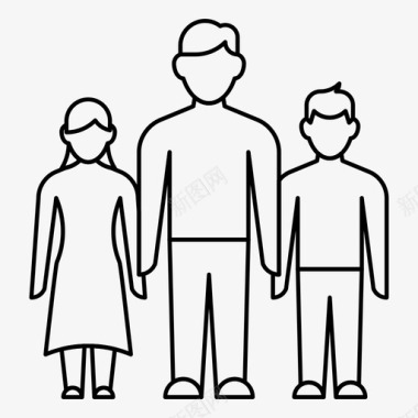 父亲与儿子父亲和孩子家庭家图标图标
