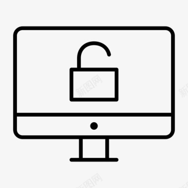 LED箱体解锁电脑显示器dekstopimac图标图标