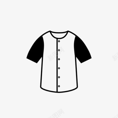 棒球服衣服运动衫图标图标