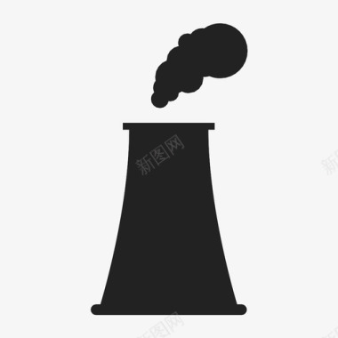 工业发电厂烟囱工业图标图标