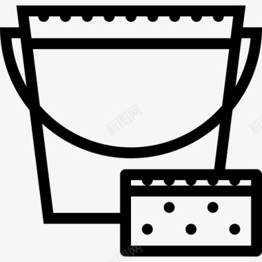 免抠搓澡海绵海绵桶清洁专业图标图标