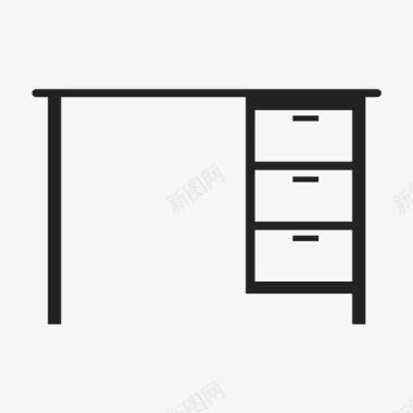 抽屉办公桌办公桌家具桌子图标图标