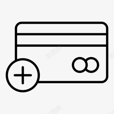 信用卡支付添加信用卡添加atm图标图标