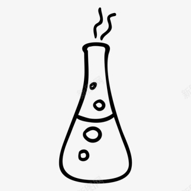 实验室反应瓶化学锥形瓶图标图标